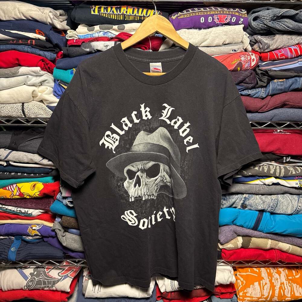 Vintage Black Label Society SDMF Fedora Skull T-Shirt XL